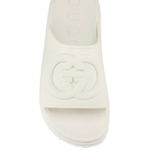 ✅Gucci Miami Embossed Platform Slides